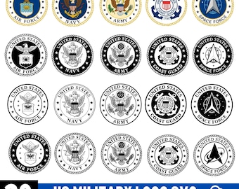US Military Logo SVG png Bundle, Army Svg, Navy Svg, Air Force, Coast Guard Svg, Space Force SVG, Craft  Badge, Patriotic svg, Laser Cutting
