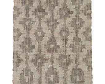 Alfombra Durrie de yute tejida a mano, beige natural, estilo bohemio escandinavo, alfombra rústica ecológica.
