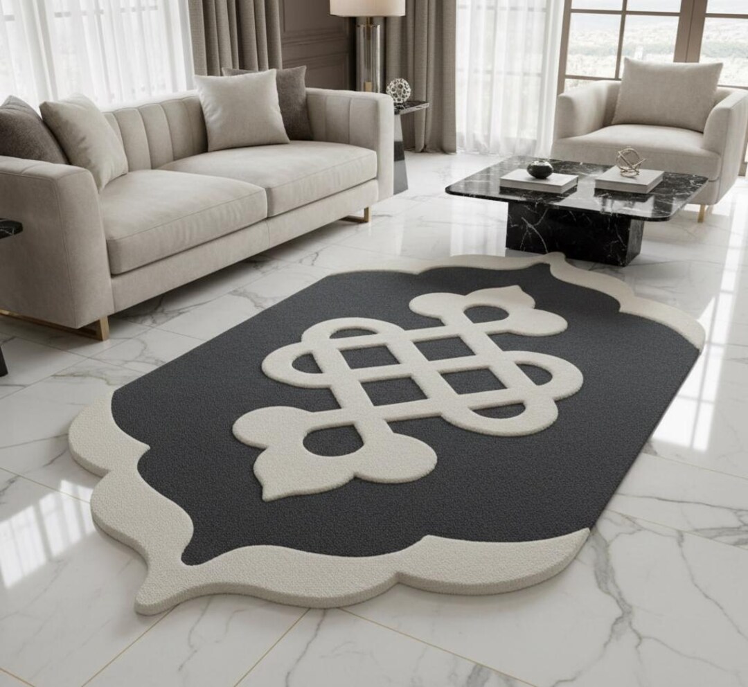 Wight Rug Hand Tufted High Low Pile Grey Wight Rug Contemporary Designer for ...
