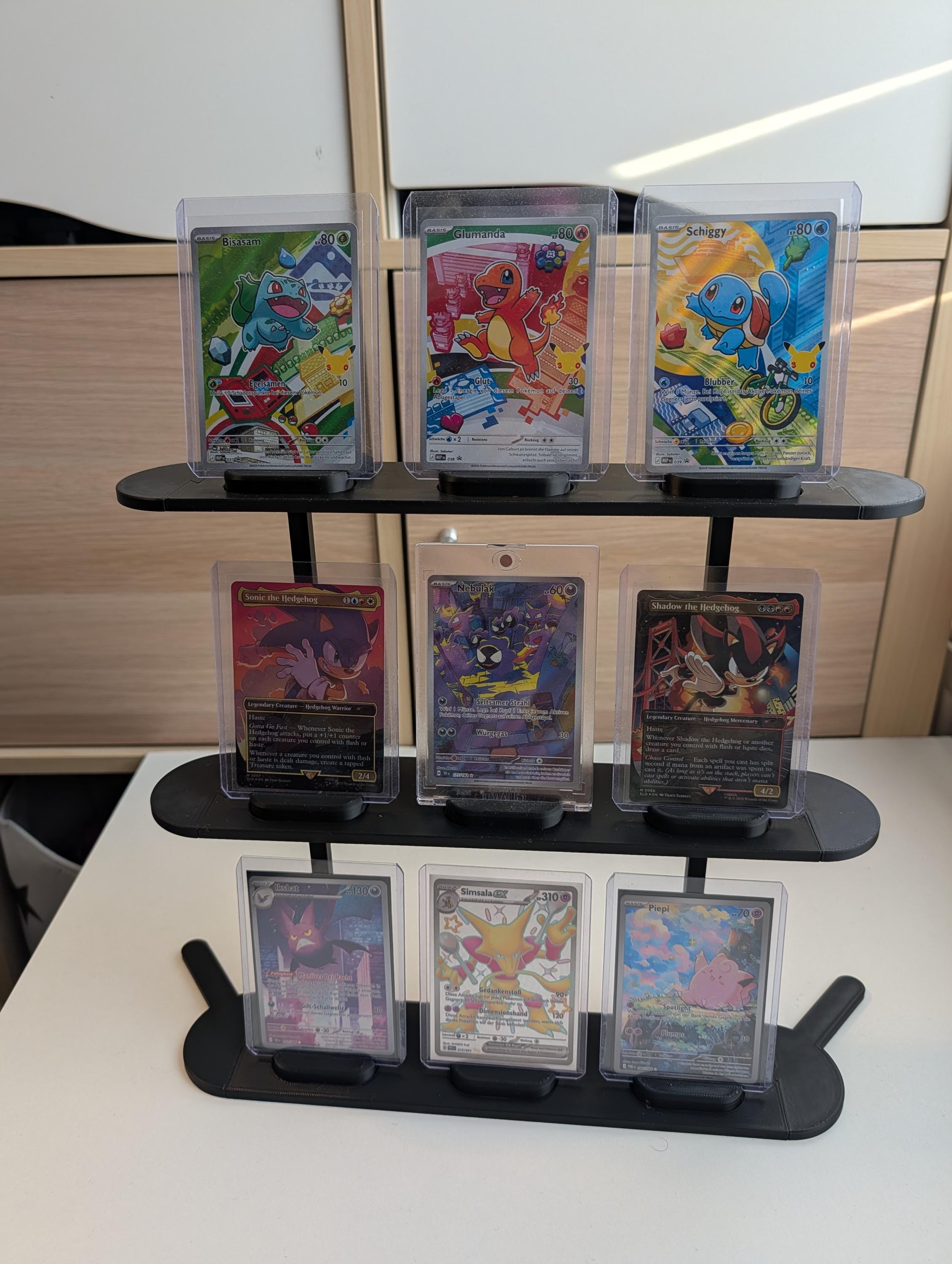Omega Display System – Modular TCG Stand Set for Toploaders & Magnetic ...