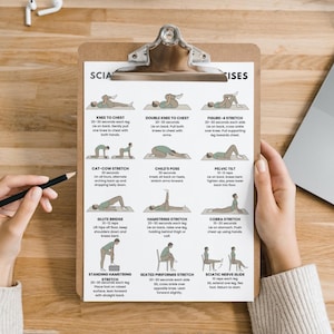 Sciatica Pain Relief Exercises Printable PDF , Sciatic Nerve Mobility ...