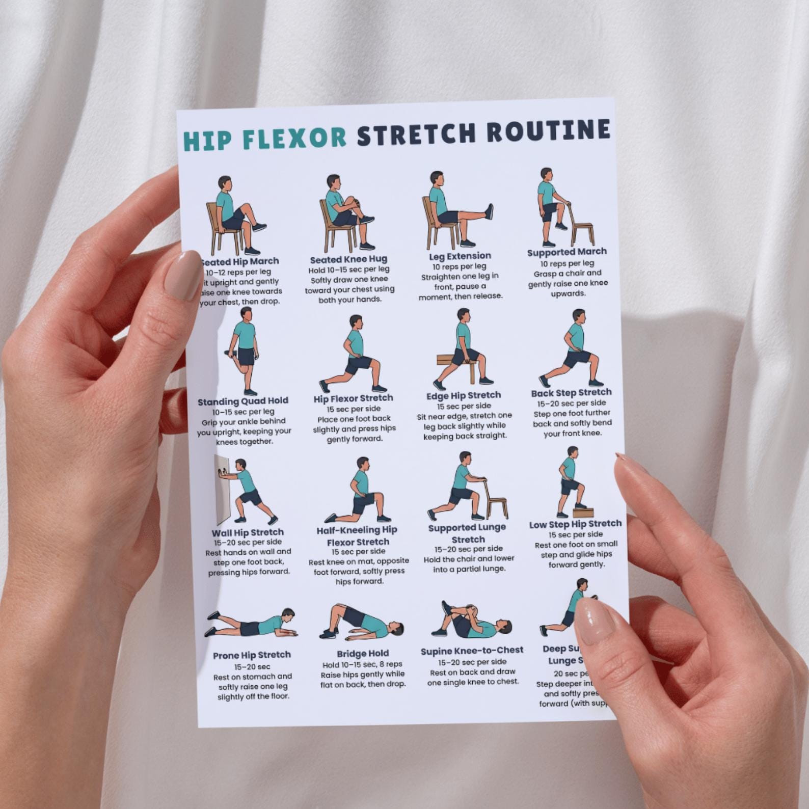 Hip Flexor Stretch Routine for Seniors , Hip Mobility for Seniors ...
