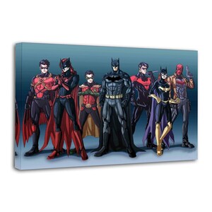 Comics Superhelden TEAM BAT MAN Leinwand Geschenk Wohnzimmer Prints Schlafzimmer Dekor Poster