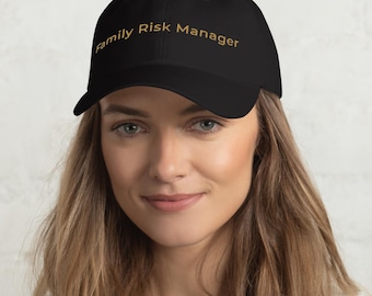Finance Cap – Family Risk Manager | Dad Gift from Kids | Funny Finance Cap | Embroidered Baseball Hat | Capital Dad Co.