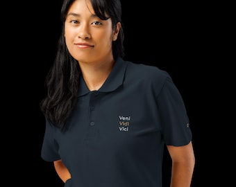 Embroidered Polo Shirt Men | Veni Vidi Vici | Office Outfit | Gift for Him | Classic Fit - Premium Piqué | Capital Dad Co.
