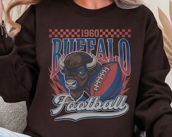 Vintage Buffalo Football Sweatshirt: Trendy Buffalo Shirt
