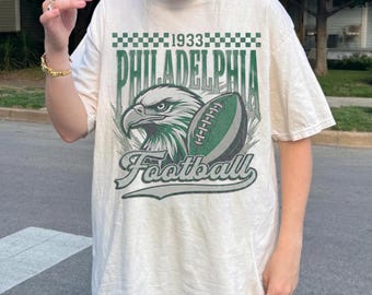 Philadelphia Football Shirt, Vintage Philadelphia Football Sunday Football Graphic Tee, Old School Philly Game Day Shirt for Fans