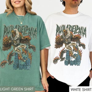 Comfort Colors Philadelphia Football Vintage Shirt , Retro Eagle Apparel, Eagle Shirt image 2