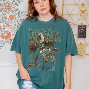 Comfort Colors Philadelphia Football Vintage Shirt , Retro Eagle Apparel, Eagle Shirt image 3