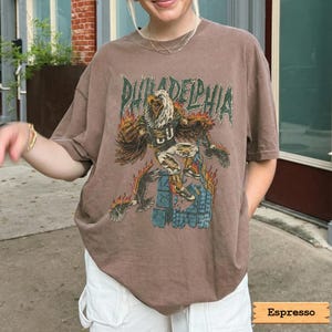 Comfort Colors Philadelphia Football Vintage Shirt , Retro Eagle Apparel, Eagle Shirt image 6