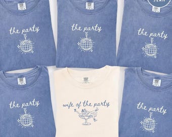 Comfort Colors® Wife of The Party Bachelorette Party Matching Shirts Bridesmaid Proposal Gift, Martini Getting Ready Bridal Party Tshirts