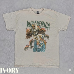 Comfort Colors Philadelphia Football Vintage Shirt , Retro Eagle Apparel, Eagle Shirt image 7