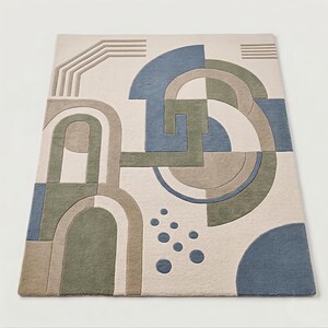 Hand Tufted Abstract Arch Rug