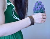 Autumn song- brown  walnut wood bracelet bangle