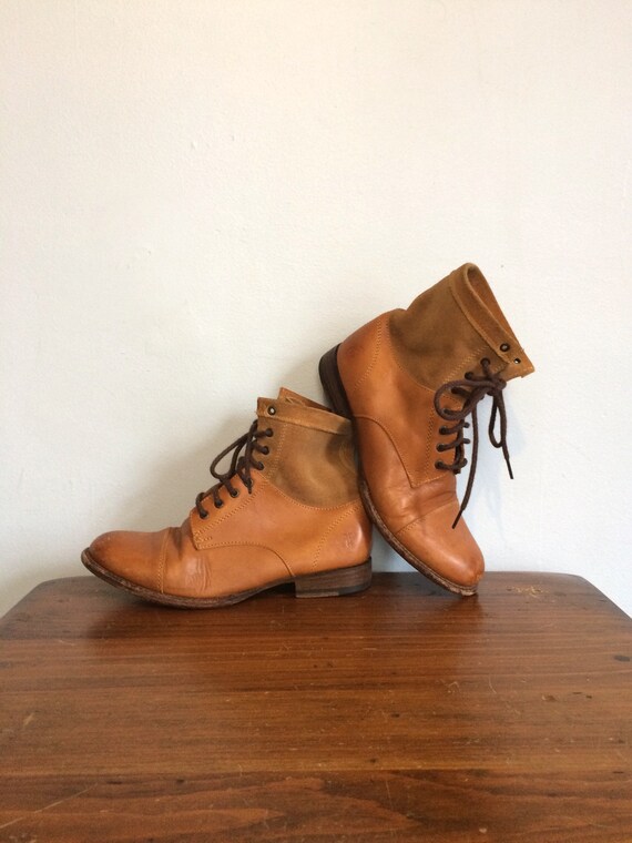 frye two tone boots