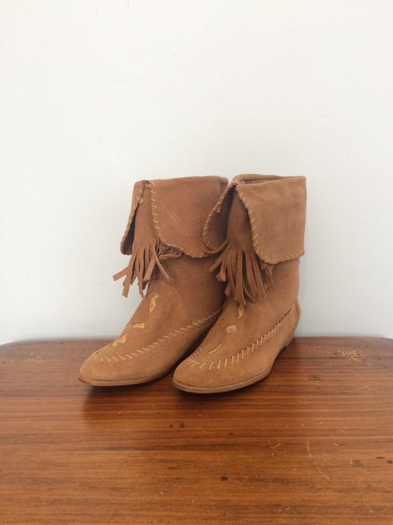 fringe moccasin boots