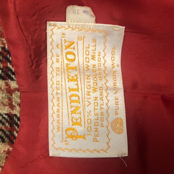 Vintage 60s Pendleton Plaid Wool  Coat / Blazer J… - image 6