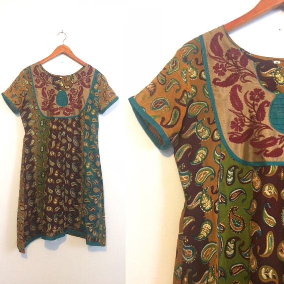 Indian Tunic Dress / Ethnic Indian Boho Hippie Dre