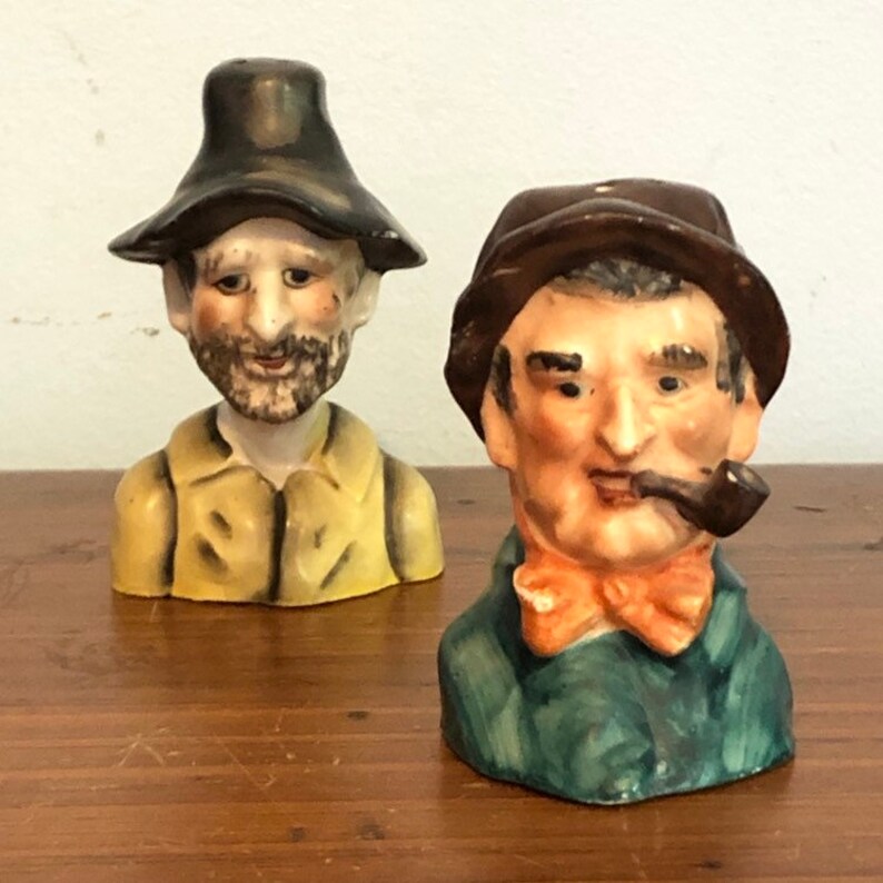 Vintage 70s Hobo Salt and Pepper Shakers / Hillbilly Shaker Etsy