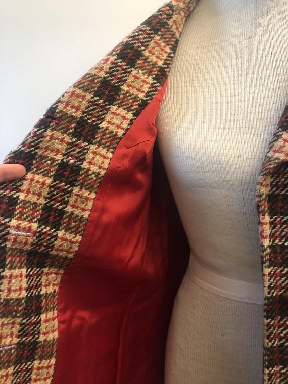 Vintage 60s Pendleton Plaid Wool  Coat / Blazer J… - image 8