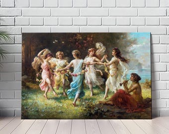 Hans Zatzka Fairy Dance Art Print: Mythological Canvas Poster