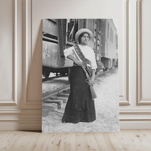 La Adelita - Mexikansk revolutionär kvinnlig krigare konsttryck, historiskt fotografi heminredning