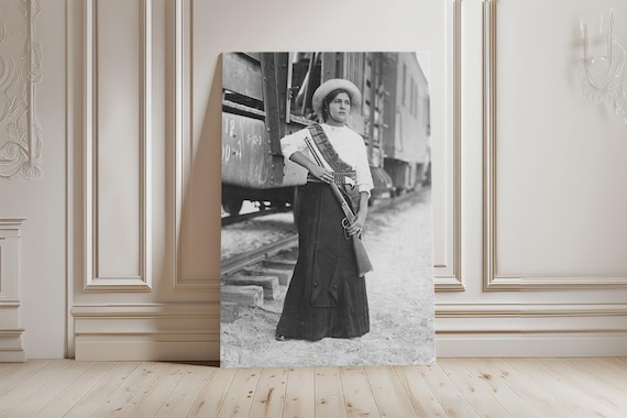 La Adelita - Mexican Revolutionary Female Warrior Art Print, History Photograph Home Decor