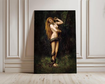 Lilith (1887) Canvas Art Print - John Collier Painting -  Gothic Mythological Banshee Home Decor