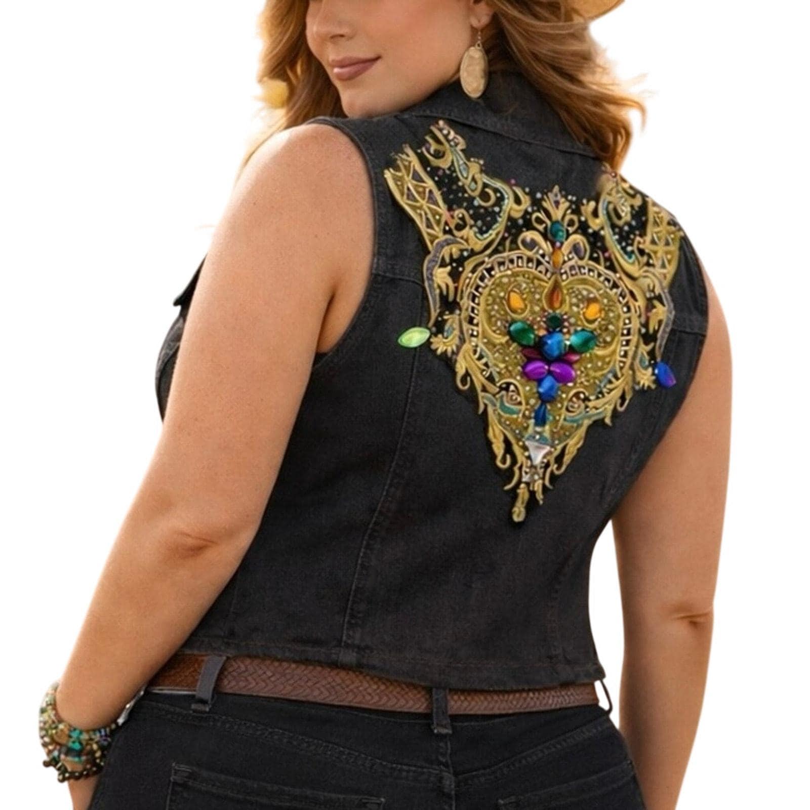 glance tokyo Gold Buckle Denim Vest 【S】 トップス glancetokyo Gold Buckle Denim Vest Gold Buckle Denim Vest