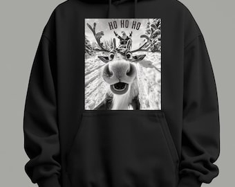 Funny Santa Reindeer Selfie PNG | Christmas Meme (Digital Download)
