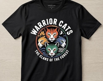 Warrior Cats The Clans of the Forest Retro Graphic Tee, Bookish Fan Art Shirt