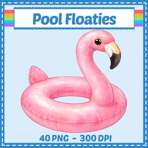Zwembad floaties clipart, 40 png, kinderontwerp, kinderkamer, stickers, planner, kruissteekpatronen, digitale download, sublimatie, commercieel gebruik