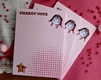 Von Pierrot inspiriertes Fan-Notizbuch, 50 Seiten, 105 mm x 150 mm