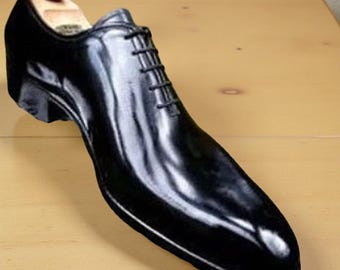 Christian Louboutin Handmade black calf Leather Oxford Dress Shoes