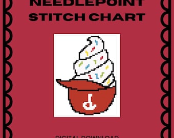Patrón de punto de cruz del casco de helado de los Phillies: Descarga digital