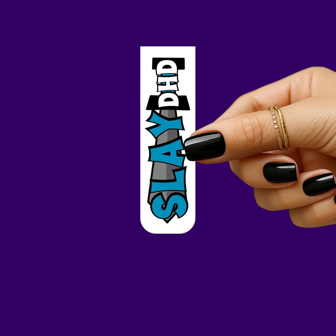 Slaydhd Magnetic Bookmark, ADHD Humor, Neurodivergent Reader Gift - Etsy