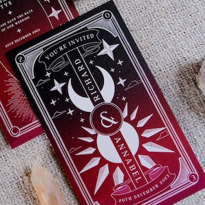 Carte de tarot personnalisée Réservez cette date pour les mariages - Unique personnalisable