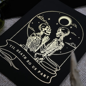 Bis der Tod uns scheidet Kunstdruck, Einzigartige Geschenkidee, personalisierte Kunstdruck, Gothic Kunst, Housewarming Geschenk, Geburtstagsgeschenk