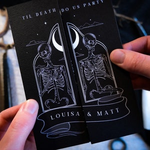 Unique Tarot Card Ouija Wedding Invitation 'Til Death Do Us Part', Personalised Invitation card for Wedding & Halloween Events