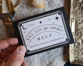 Tarot Card Ouija RSVP Card, Personalised RSVP Card for Wedding & Events