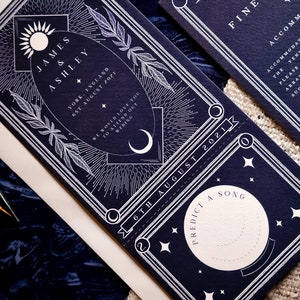 Faire-part carte de tarot unique, carte RSVP d'invitation personnalisée pour mariage et événements