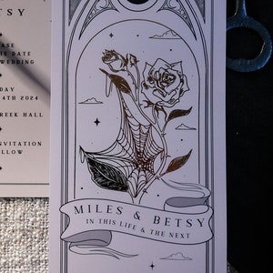 Carte de tarot rose déjouée sur mesure "Retenez cette date", carte "Retenez cette date" personnalisée pour mariage et événements