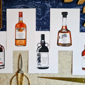 Rum Table Plan Rum Bottle Wedding Seating Table Prints, Seating Chart ...