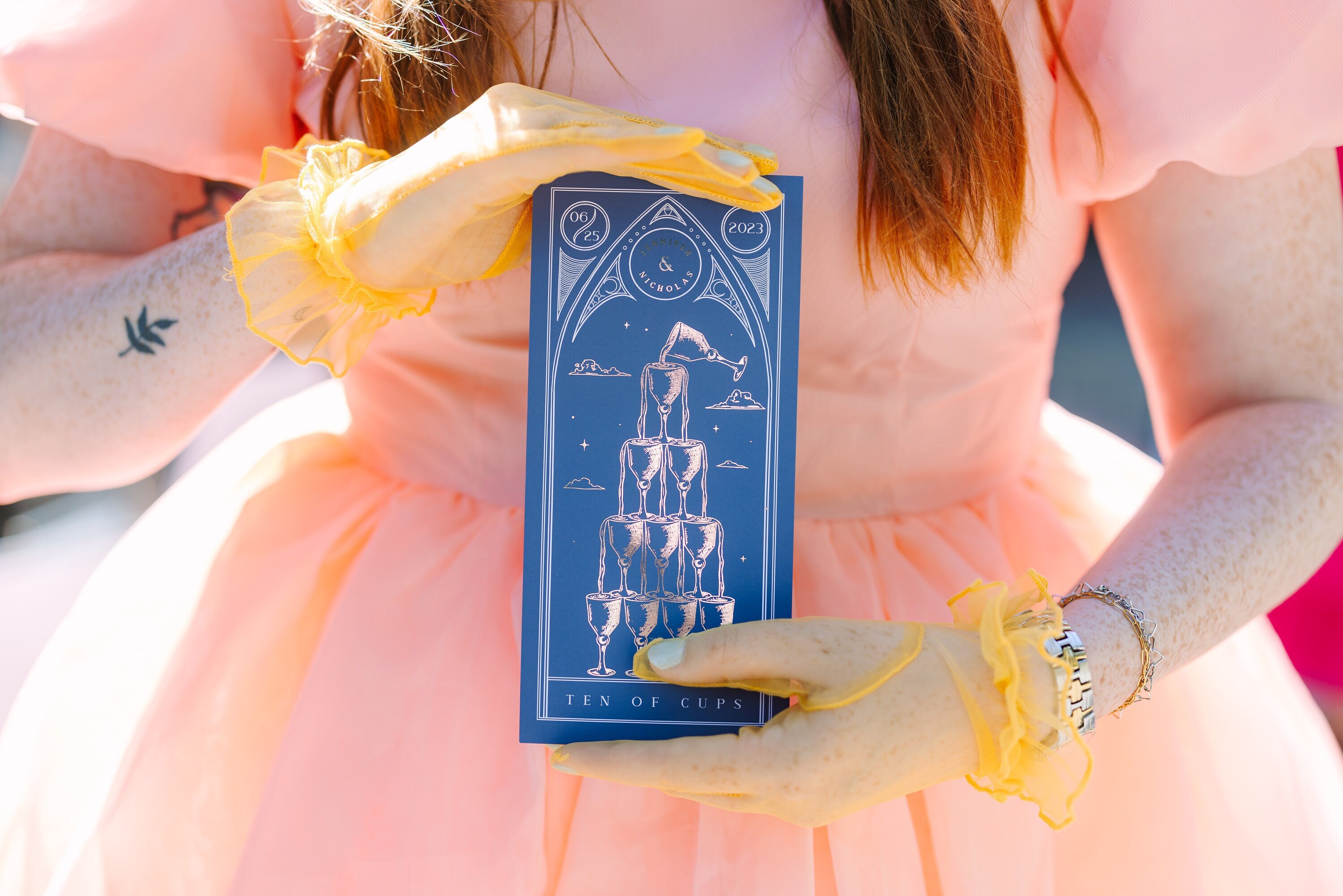 Ten of Cups Tarot Save the Date, Tarot Card Save the Date card for Wedding & Events