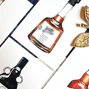 Rum Table Plan Rum Bottle Wedding Seating Table Prints, Seating Chart ...