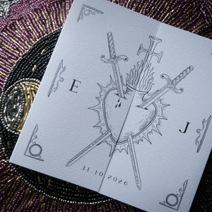 faire-part de mariage personnalisé Roméo et Juliette | Design romantique pour mariages et anniversaires