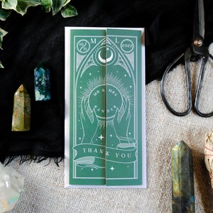 Unique Tarot 'Thank you' Card, Personalised Thank You Card for Wedding & Halloween Events image 2
