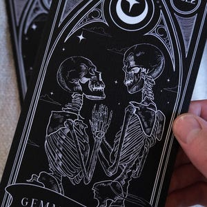 Gothic Save the Date | Til Death Do Us Part Tarot Card | Dark Wedding Announcement Card image 6
