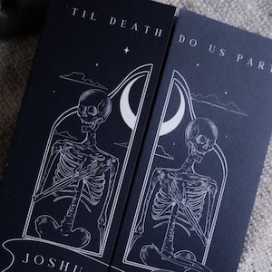 Unique Tarot Card Ouija Wedding Invitation 'Til Death Do Us Part', Personalised Invitation card for Wedding & Halloween Events image 5