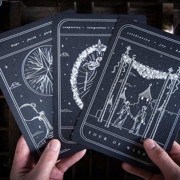 Gothic Tarot Card Art Print | Wedding Table Numbers or Seating Chart | Single Print